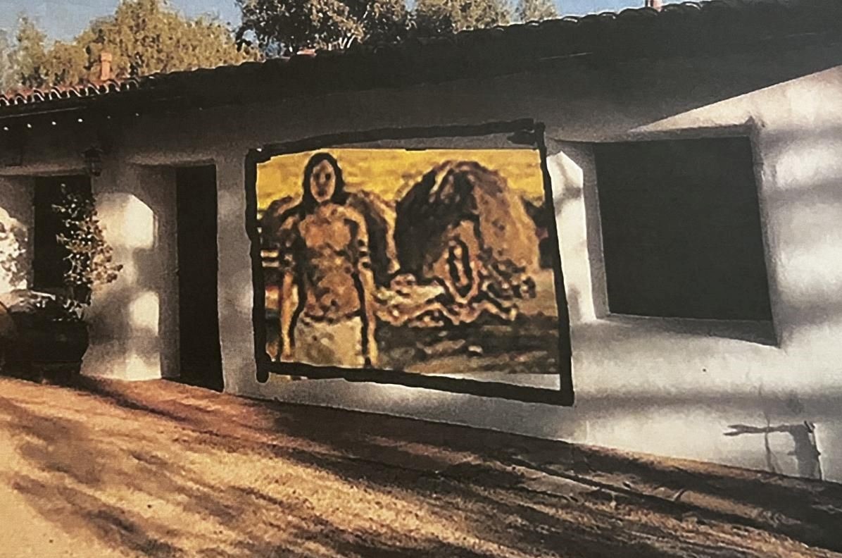 Blas Aguilar Adobe and mural of native american